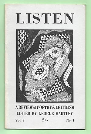 Seller image for LISTEN - A Review of Poetry & Criticism (Vol.3: No.1) for sale by The Bookshop at Beech Cottage