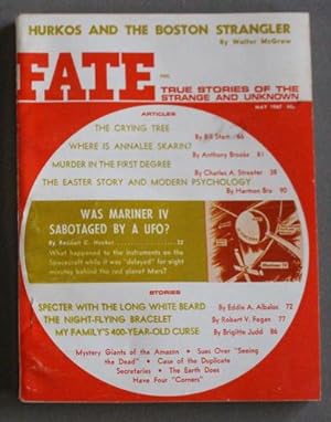 Image du vendeur pour FATE (Pulp Digest Magazine); Vol. 20, No. 5, Issue 206, May 1967 True Stories on The Strange, The Unusual, The Unknown - Hurkos And The Boston Strangler by Walter McGraw; Was Mariner IV Sabotaged By A UFO? by Randall C. Hecker mis en vente par Comic World