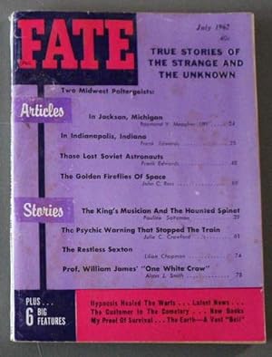 Image du vendeur pour FATE (Pulp Digest Magazine); Vol. 15, No. 7, Issue 148, July 1962 True Stories on The Strange, The Unusual, The Unknown - mis en vente par Comic World