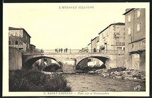 Carte postale Saint Chinian, Pont sur le Vernazobre