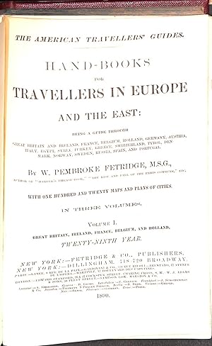 Bild des Verkufers fr The American travellers guides: Hand-books for travellers in Europe and the east. Volume 1 zum Verkauf von WeBuyBooks