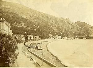 France Menton Garavan Panorama old Photo 1880