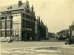 Belgium WWII Tournai Destruction old Photo 1945