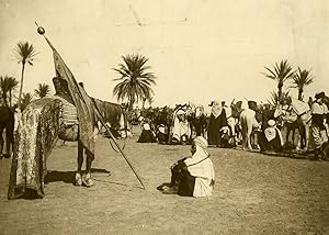 Algeria Bou Saada Horse riders Group old Photo 1900