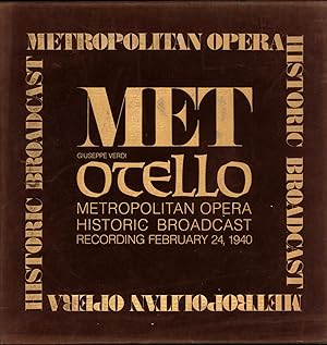 Image du vendeur pour Otello / Metropolitan Opera Historic Broadcast Recording, February 24, 1940 / (3-DISC BOXED SET WITH 24-PAGE BOOKLET AND LIBRETTO IN ITALIAN AND ENGLISH) mis en vente par Cat's Curiosities