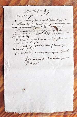 Antique Handwritten Document Dated 1810