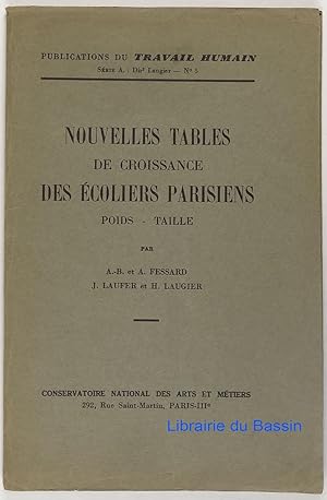 Imagen del vendedor de Nouvelles tables de croissance des coliers parisiens Poids Taille a la venta por Librairie du Bassin