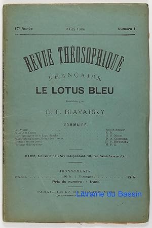 Revue théosophique française Le Lotus Bleu n°1