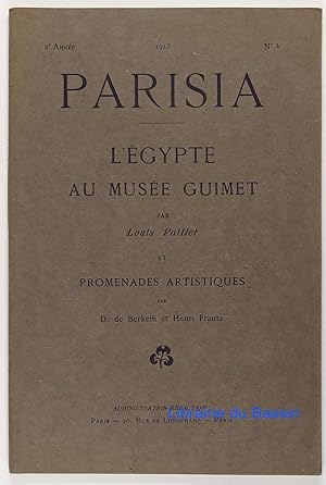 Imagen del vendedor de Parisia n6 L'Egypte au muse Guimet Promenades artistiques a la venta por Librairie du Bassin