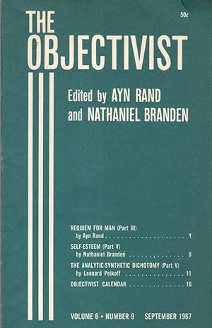 Seller image for The Objectivist Volume 6 Number 9 September 1967 for sale by Clausen Books, RMABA