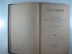 Seller image for LOS FOROS.: ESTUDIO HISTORICO Y DOCTRINAL, BIBLIOGRFICO Y CRTICO DE LOS FOROS, EN GALICIA Y ASTURIAS for sale by Costa LLibreter