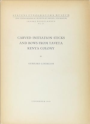 Carved Initiation Sticks and Bows from Taveta Kenya Colony.