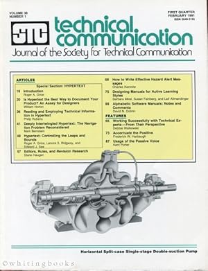 Technical Communication: Journal of the Society for Technical Communication - Volume 38, Number 1...