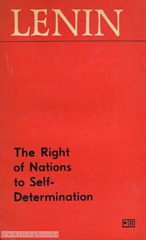 Imagen del vendedor de The Right of Nations to Self-Determination a la venta por Whiting Books