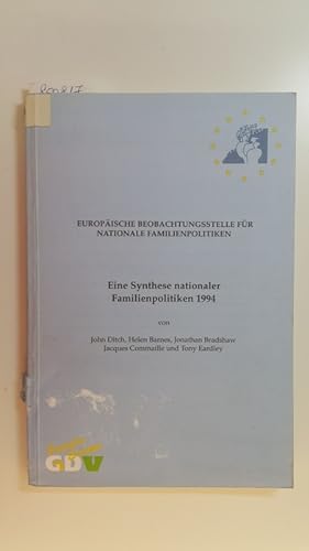 Bild des Verkufers fr Eine Synthese nationaler Familienpolitiken 1994. zum Verkauf von Gebrauchtbcherlogistik  H.J. Lauterbach