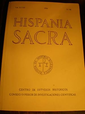 Imagen del vendedor de Hispania Sacra N 98. Revista de Historia Eclesistica de Espaa. Vol. XLVIII - Ao 48 - Julio Diciembre 1996 a la venta por Librera Antonio Azorn