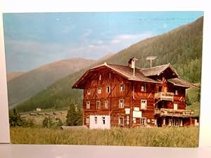 Albergo Stella Alpina. Gasthof Edelweiss. St. Gertraud in Ulten. Alte AK farbig. Gebäudeasicht, P...