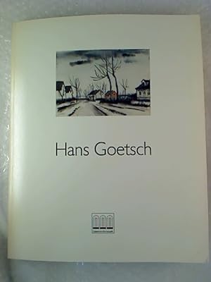 Bild des Verkufers fr Hans Goetsch. 1892-1981. zum Verkauf von BuchKunst-Usedom / Kunsthalle