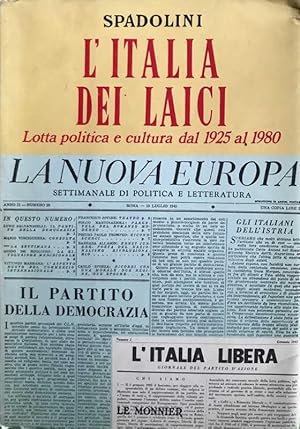 Bild des Verkufers fr ITALIA DEI LAICI (L'). Lotta politica e cultura dal 1925 al 1980 zum Verkauf von Libreria Neapolis di Cirillo Annamaria
