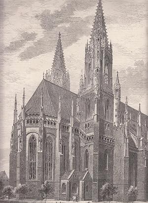 Der Chor des ulmer Münsters mit den Chortürmen. Sehr schöne äußere Ansicht.