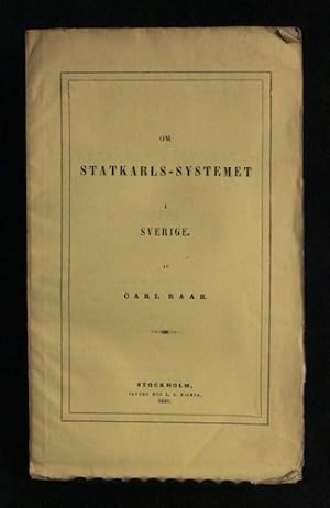 Seller image for Om statkarls-systemet i Sverige. Af Carl Raab. for sale by Centralantikvariatet