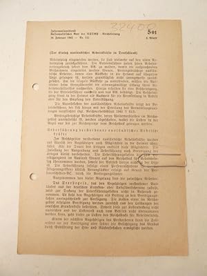 Seller image for Nr. 129 vom 20. Februar 1942 - Nr. 122 Der Einsatz auslndischer Arbeitskrfte in Deutschland, 2. und 3. Blatt Dieses Buch wird von uns nur zur staatsbrgerlichen Aufklrung und zur Abwehr verfassungswidriger Bestrebungen angeboten (86 StGB) for sale by Galerie fr gegenstndliche Kunst