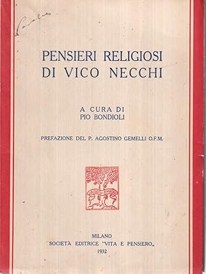 Bild des Verkufers fr Pensieri religiosi di Vico Necchi zum Verkauf von Librodifaccia