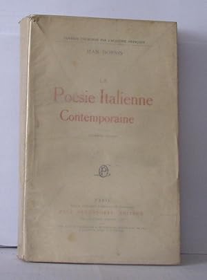 La poésie italienne contemporaine