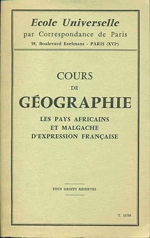 Cours de Géographie Les Pays africains et Malgache d'expression française
