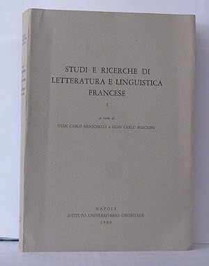 Seller image for Studi e ricerche di letteratura e linguistico francese ( 1 ) for sale by Librairie Albert-Etienne