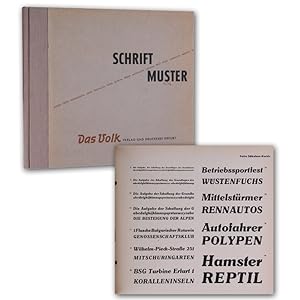Bild des Verkufers fr Schriftmuster. zum Verkauf von Antiquariat Gerhard Gruber