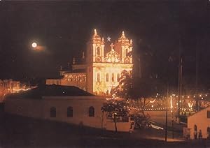 Brazil Brasil Bonfim Church at Night Salvador Postcard