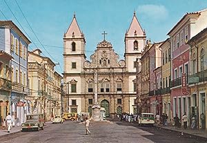 Salvador Brasil Child Charging Across Igreja Do Convento De Sao Fransisco Postcard