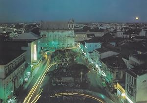 Salvador Minster Square at Night Illuminations Brazil Postcard