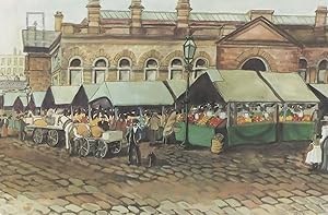 Burnley The Old Market Rona Swindlehurst Lancs Painting Postcard