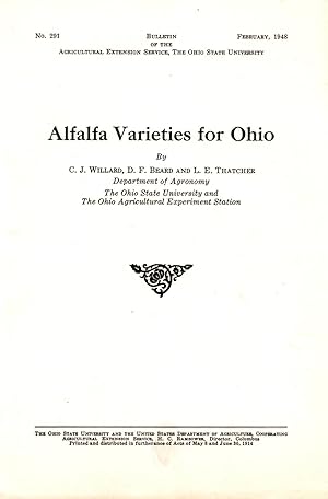 Seller image for Alfalfa Varieties for Ohio for sale by Book Booth
