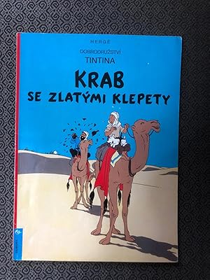 Very Rare foreign language TINTIN book - CRAB WITH THE GOLDEN CLAWS - in : Czech (Tintina Krab Se...