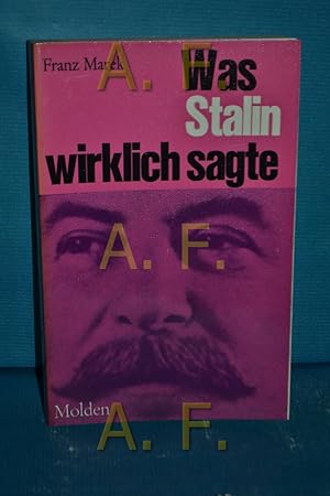 Immagine del venditore per Was Stalin wirklich sagte (Was sie wirklich sagten) venduto da Antiquarische Fundgrube e.U.