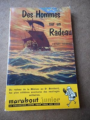 Bild des Verkufers fr Des hommes sur un radeau - Couverture de Pierre Joubert zum Verkauf von Frederic Delbos