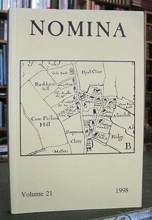 Seller image for NOMINA Volume 21, 1998 - Journal of the Society for Name Studies in Britain and Ireland for sale by Edinburgh Books