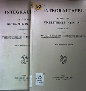 Seller image for Integraltafel (2 Teile KOMPLETT) - Erster Teil: Unbestimmte Integrale/ Zweiter Teil: Bestimmte Integrale. for sale by books4less (Versandantiquariat Petra Gros GmbH & Co. KG)