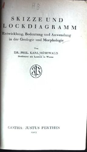 Imagen del vendedor de Skizze und Blockdiagramm. Entwicklung, Bedeutung und Anwendung in der Geologie und Morphologie. a la venta por books4less (Versandantiquariat Petra Gros GmbH & Co. KG)