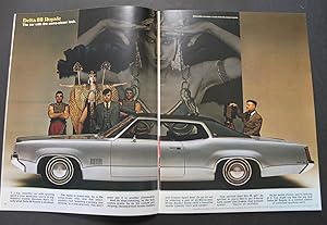 Oldsmobile now Showing Youngmobile Thinking 1969. Showroom brochure.