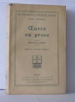 Image du vendeur pour Oeuvre en prose - morceaux choisis mis en vente par Librairie Albert-Etienne