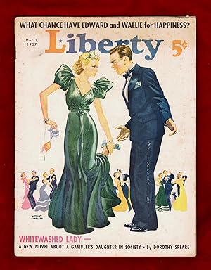 Liberty Magazine, May 1, 1937. Arthur Smith Cover of Edward VIII and Wallis Simpson; 'What Chance...