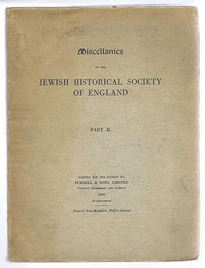 Image du vendeur pour Miscellanies of the Jewish Historical Society of England Part III mis en vente par Bailgate Books Ltd