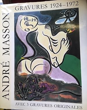 Image du vendeur pour Andr Masson. Gravures 1924 - 1972. Avec 3 gravures originales. mis en vente par Librairie de l'Escurial