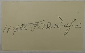 Dirigent (1886-1954). Eigenh. Unterschrift auf der Rückseite der Visitenkarte des Geigers Paul Fi...