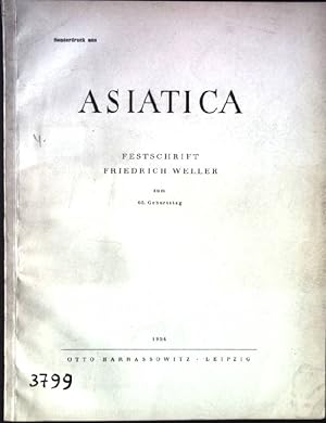 Bild des Verkufers fr Eine Textdublette im 97.Kapitel des Schi-Gi Asiatica - Festschrift Friedrich Weller zum 65.Geburtstag. zum Verkauf von books4less (Versandantiquariat Petra Gros GmbH & Co. KG)