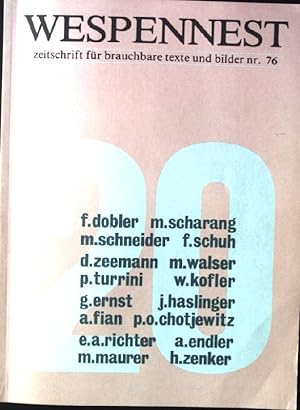 Seller image for Wildes Ding Wespennest, Zeitschrift fr brauchbare Texte und Bilder,Nr. 76 for sale by books4less (Versandantiquariat Petra Gros GmbH & Co. KG)